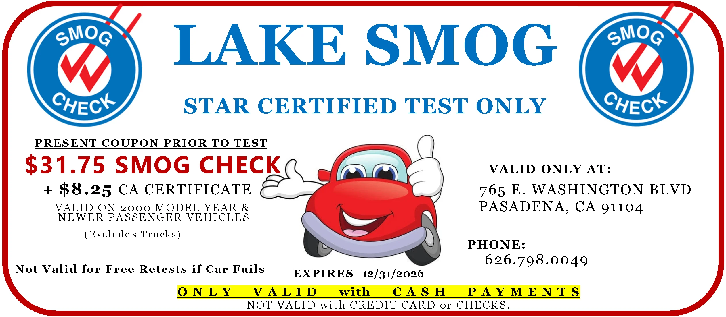 Lake Smog 2026 Coupon